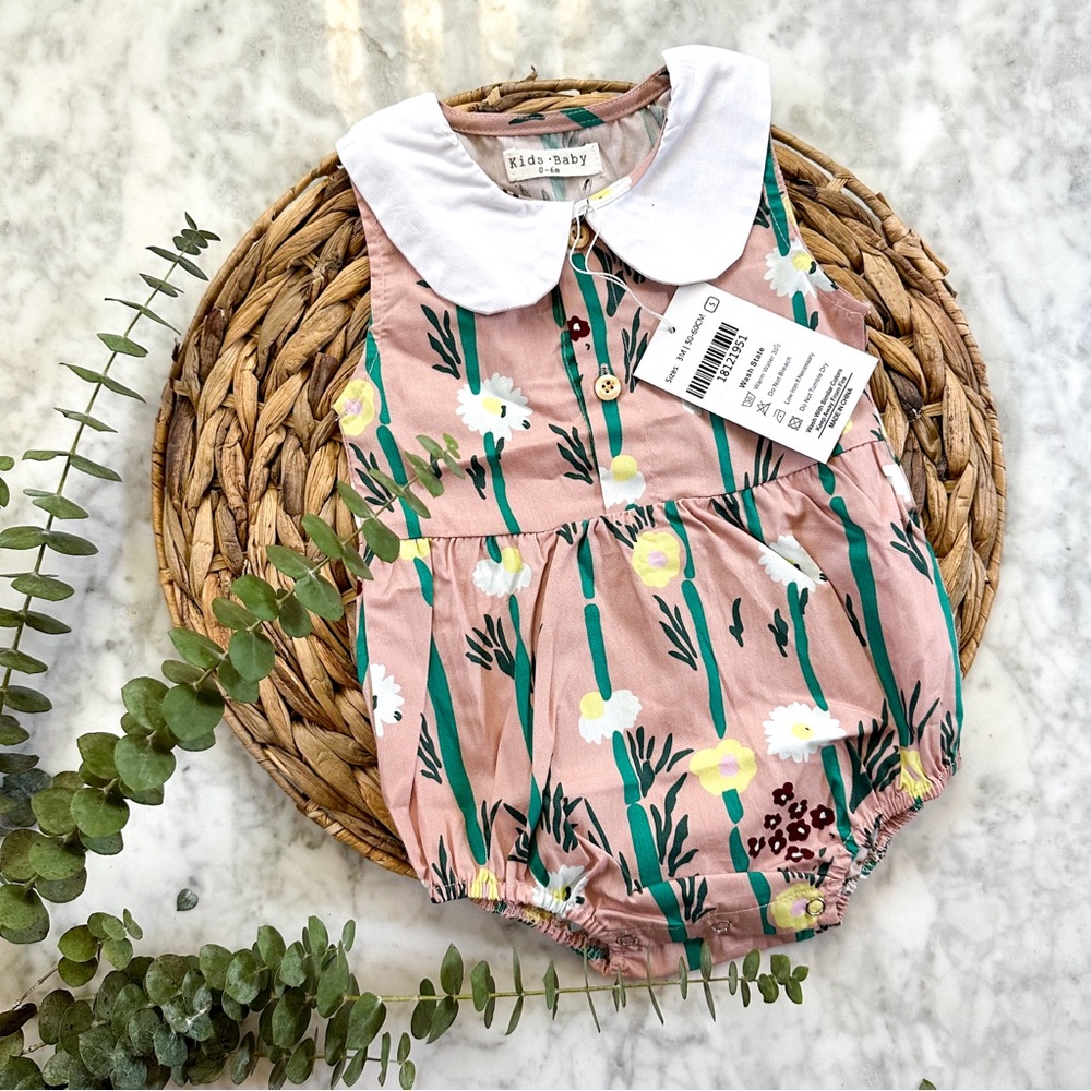 Boutique Mauve Floral Romper